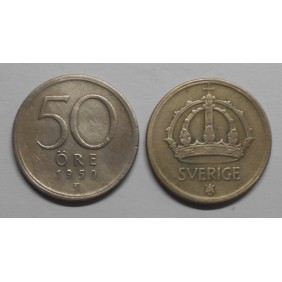 SWEDEN 50 Ore 1950 AG