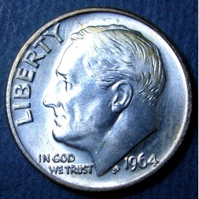 USA Roosevelt Dime 1964 AG