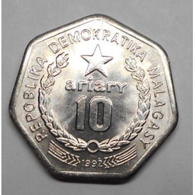 MADAGASCAR 10 Ariary 1992