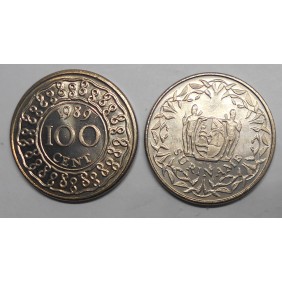 SURINAME 100 Cents 1989