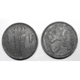 BELGIUM 1 Franc 1943...