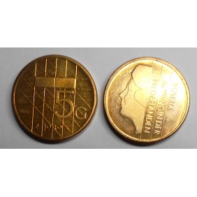 NETHERLANDS 5 Gulden 1989