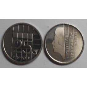 NETHERLANDS 25 Cents 1990
