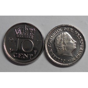 NETHERLANDS 10 Cents 1977