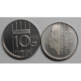 NETHERLANDS 10 Cents 1991