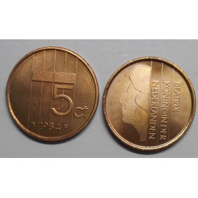 NETHERLANDS 5 Cents 1984