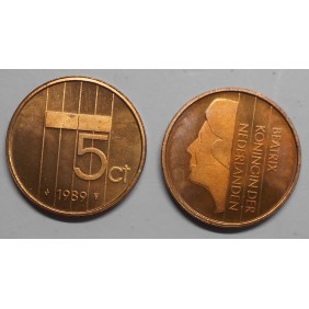 NETHERLANDS 5 Cents 1989