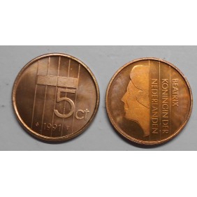 NETHERLANDS 5 Cents 1991