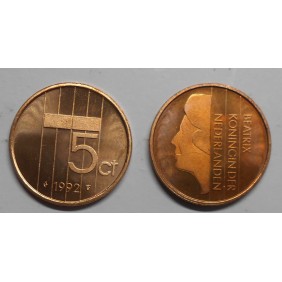 NETHERLANDS 5 Cents 1992