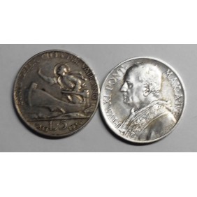 VATICANO Pio XI 5 Lire...