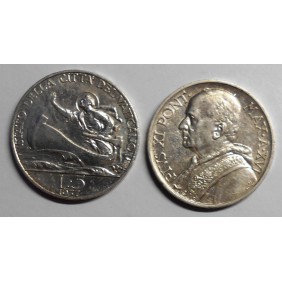VATICANO Pio XI 5 Lire 1937 AG