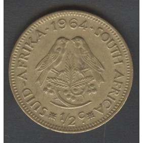 SOUTH AFRICA 1/2 Cent 1964