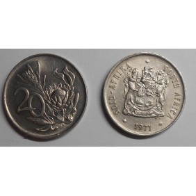 SOUTH AFRICA 20 Cents 1971