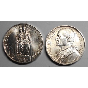 VATICANO Pio XI 10 LIRE AG...