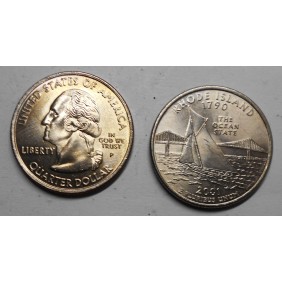 USA 1/4 Dollar 2001 P Rhode...
