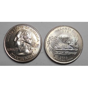 USA 1/4 Dollar 2003 D Arkansas