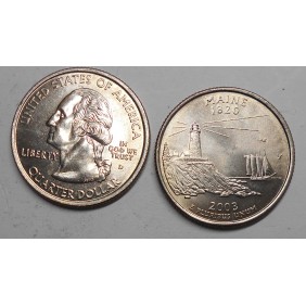 USA 1/4 Dollar 2003 D Maine