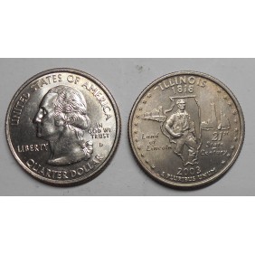 USA 1/4 Dollar 2003 D Illinois