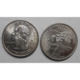 USA 1/4 Dollar 2002 D Indiana