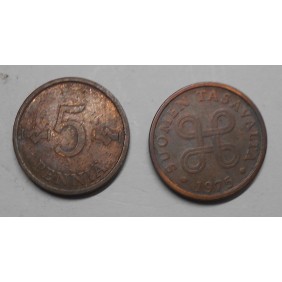 FINLAND 5 Pennia 1975
