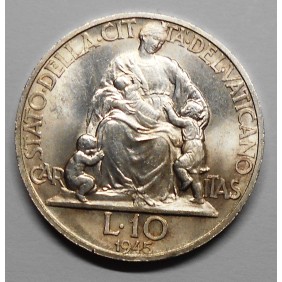 VATICANO 10 Lire 1945 AG