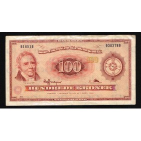 DENMARK 100 Kroner 1965