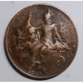 FRANCE 5 Centimes 1903 Rare