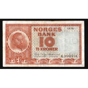 NORWAY 10 Kroner 1970
