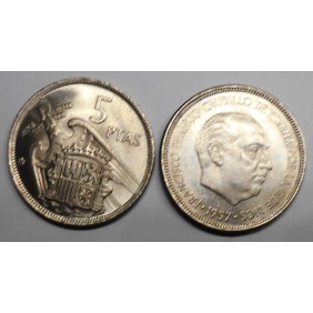 SPAIN 5 Pesetas 1957 (67)