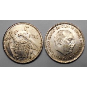 SPAIN 5 Pesetas 1957 (69)