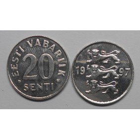 ESTONIA 20 SENTI 1997