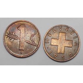 SWITZERLAND 1 Rappen 1950