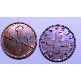 SWITZERLAND 1 Rappen 1953