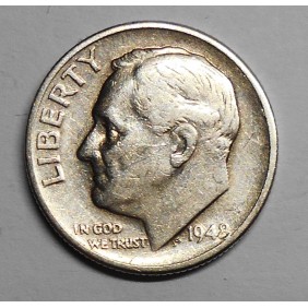 USA Roosevelt Dime 1948S AG