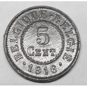 BELGIUM 5 Centimes 1916