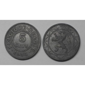 BELGIUM 5 Centimes 1916...