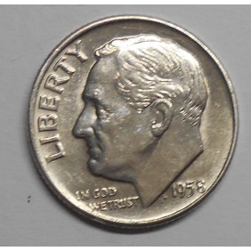 USA Roosevelt Dime 1958D AG