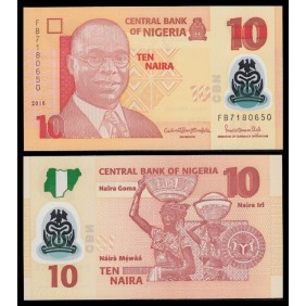 NIGERIA 10 Naira 2018 Polymer