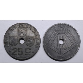 BELGIUM 25 Centimes 1945...