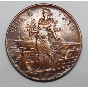 5 Centesimi 1915 FDC