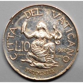 VATICANO 10 Lire 1960 AG Prova