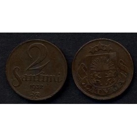 LATVIA 2 Santimi 1932