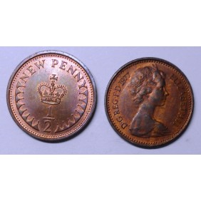 GREAT BRITAIN 1/2 Penny 1977
