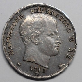 NAPOLEONE 1 Lira 1811M - AG