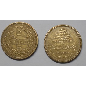 LEBANON 5 Piastres 1970