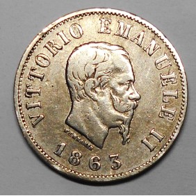 50 Centesimi 1863 M Stemma AG
