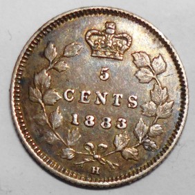 CANADA 5 Cents 1883 H AG...