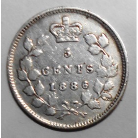 CANADA 5 Cents 1886 AG...