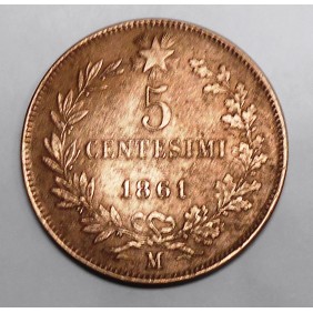 5 Centesimi 1861M