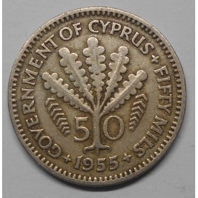 CYPRUS 50 Mils 1955